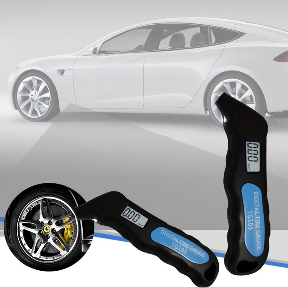 

LCD Display Digital Car Tire Tyre Air Pressure Gauge Meter Manometer Barometers Tester for Car Truck Motorcycle Bike
