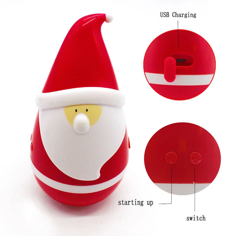 Christmas Gifts Mini Santa Bluetooth Speaker Cute Tumbler Wirless Stereo Surround Speaker Subwoofer Hifi Music Player  (10)