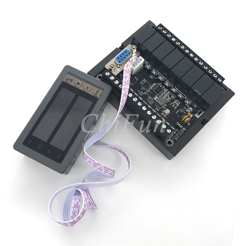 Бесплатная доставка PLC FX1N 20MR + Корпус рельсового типа дисплей релейный модуль