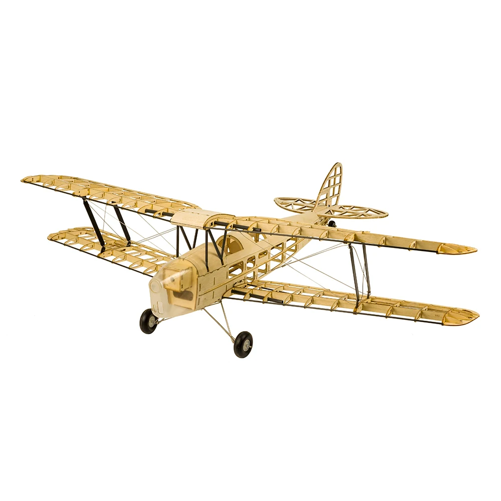 

S1901 Balsa Wood RC Airplane Model Toys Tiger Moth Remote Control Aircraft Biplane Unassembled KIT Version DIY Flying Plane