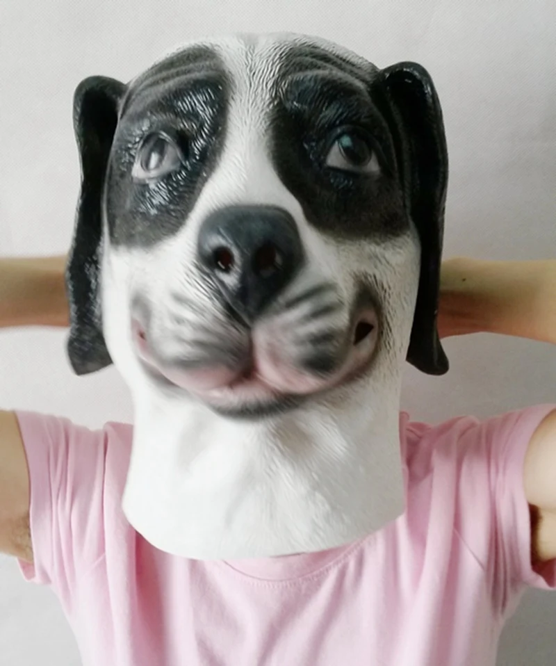 The Spotted Dog Mask Halloween,Novelty Creepy Costume Props, Birthday