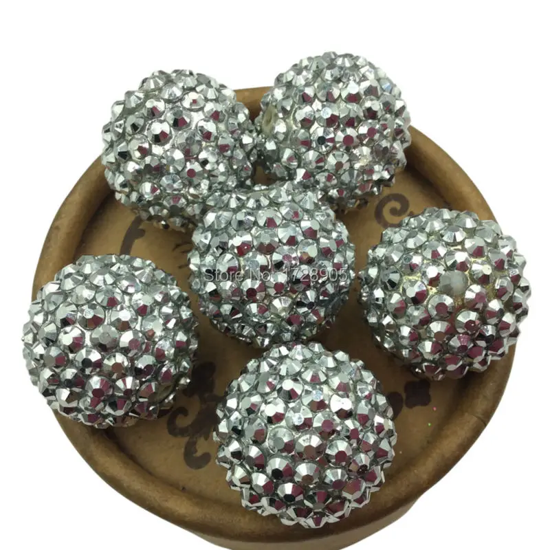 Buy Wholesale Bulk Chunky Bubbelgum Resin Silver Pave