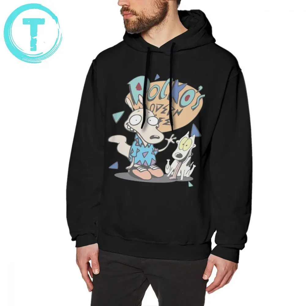 

Nickelodeon Hoodie Rocko S Modern Life Hoodies Streetwear Men Pullover Hoodie Long Winter Cotton Cool Oversized Grey Hoodies