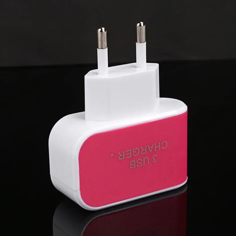 Новые 3 Порты и разъёмы USB настенное зарядное устройство переменного тока для