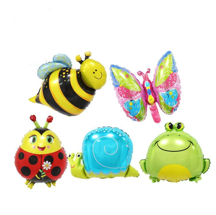 

Mini frog ladybug snail bee aluminum balloon balloon birthday party decorating wedding balloons