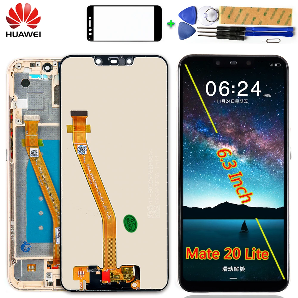 

Huawei Mate 20 Lite 6.3 inch LCD Display Touch Screen Mate 20lite Digitizer Assembly 1080*2340 Frame Free Tools And Glass film