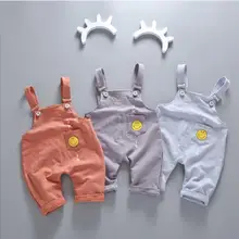 Новые корейские модные Хлопковые Штаны для малышей на весну и лето брендовые штаны для маленьких мальчиков с героями мультфильмов штаны для маленьких девочек