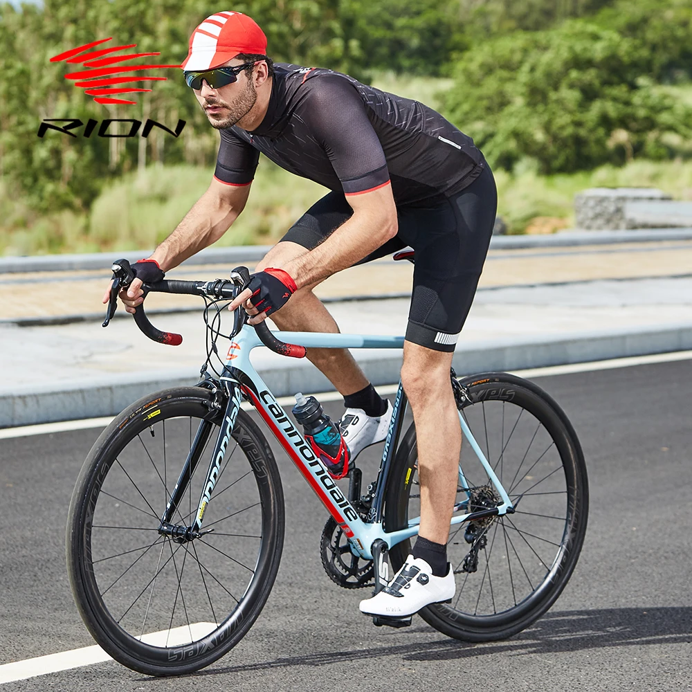 RION Cycling Bibs Shorts Mountain Bike Breathable Men's Gel Padded Bike Tights Triathlon Man Pro Licra Bicycle Shorts Under Wear