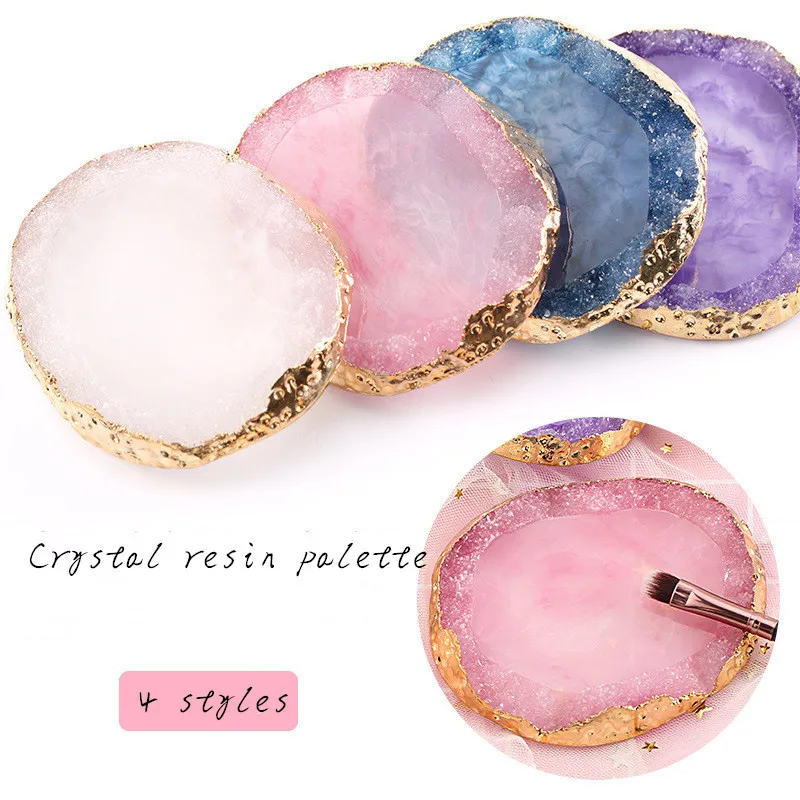 

Nail palettes Resin agate pieces Nail painting palette A piece display board tool Imitation agate crystal resin palette