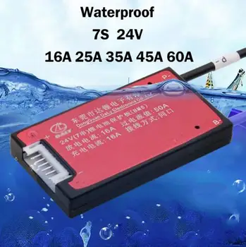 

Waterproof 7S 16A 25A 35A 45A 60A 24V Lithium Battery Protection Board BMS Electric Charge Li Lipo NiCoMn ion Cells with balance