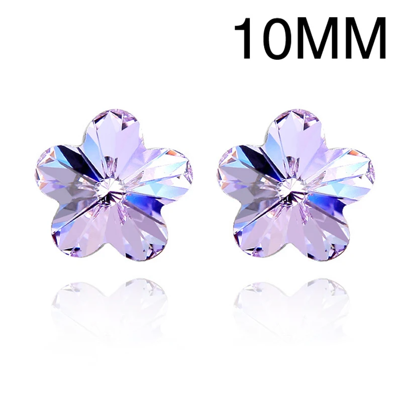 11.11 Sale Nickel Free Flower Design Austrian Crystal Jewelery Small Famous Brand Stud Earrings Best Christmas Gift for Women | Украшения и
