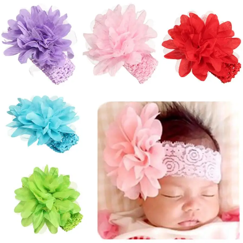 High Quality Baby Flower Headband Infant toddler Girls Flower Hair Bow