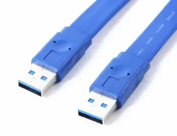 

100PCS / 1.5M 5FT 5" USB 3.0 A male plug to male plug flat cable extension cable lead computer phone data cable