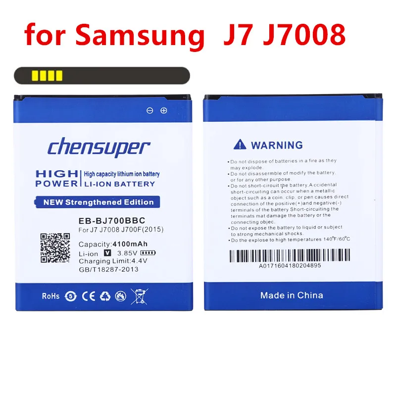 

New 4100mAh EB-BJ700BBC phone Battery use for Samsung GALAXY J7 J7008 J700F SM-J7008 J7000 J700 ON7 G6000 battery