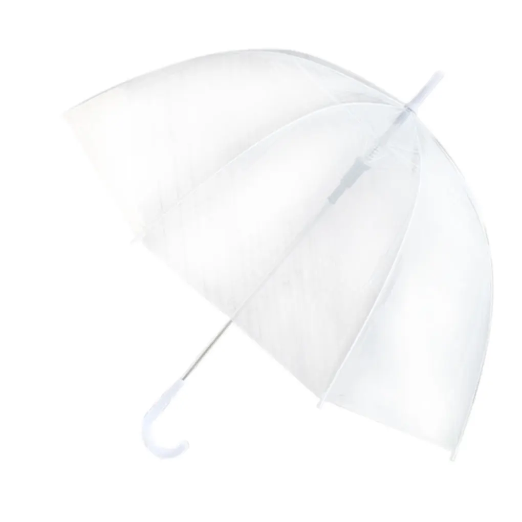 Большая прозрачная купольная прозрачная ручка зонтика, защищающий от ветра и дождя