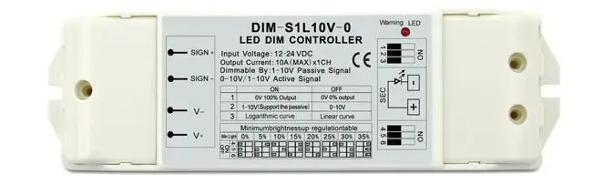 

LED lights with dimmer dimmer power 0-10v signal interference smooth dimming DIM-S1L10V-0