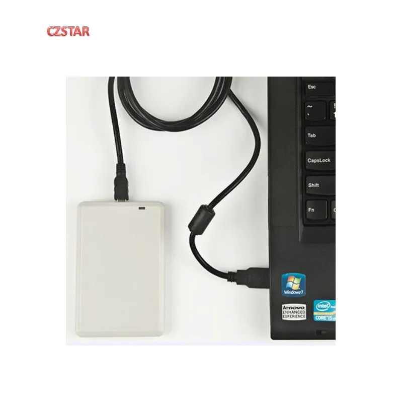 No hay controlador emulado teclado USB Destop UHF RFID lector y escritor 860 Mhz ~ 960 Mhz con SSK, software de demostración, manual de usuario, código fuente