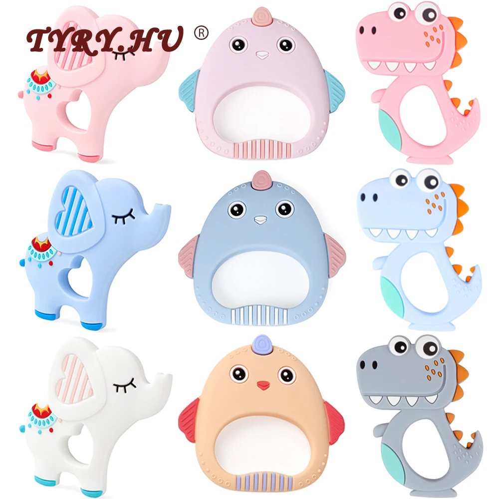 TYRY.HU 1 шт. животные из мультфильмов лиса слон динозавр силиконовый Прорезыватель