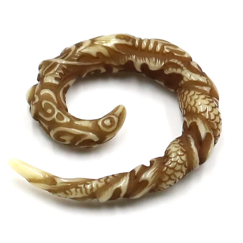 

2Pcs Punk Black Acrylic Spiral Taper Flesh Tunnel Ear Stretcher Expander Stretching Plug Snail Screw Piercing Body Jewelry