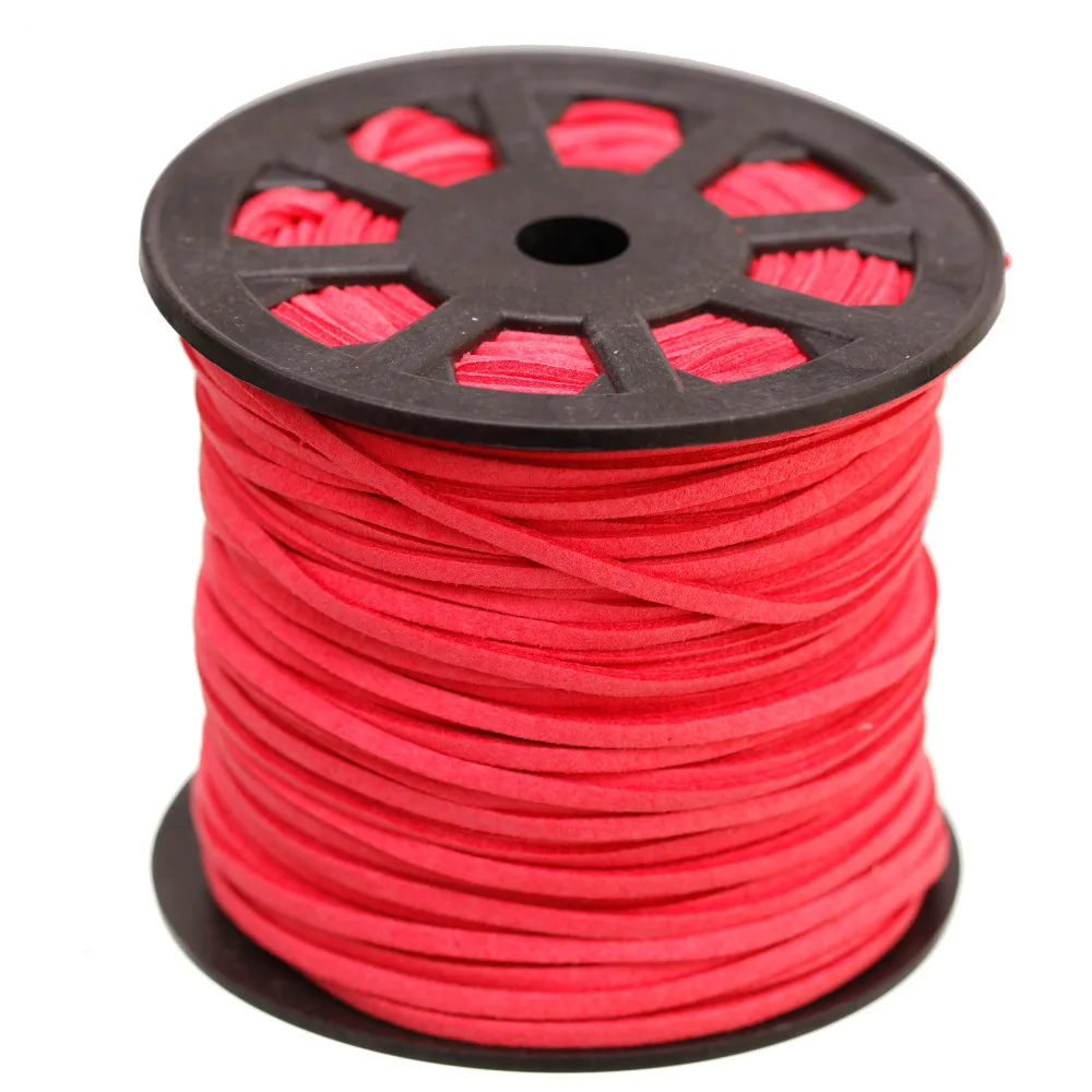 

Multicolor Flat Faux Suede Velvet Leather Cord Korean Suede Cord 100 yard
