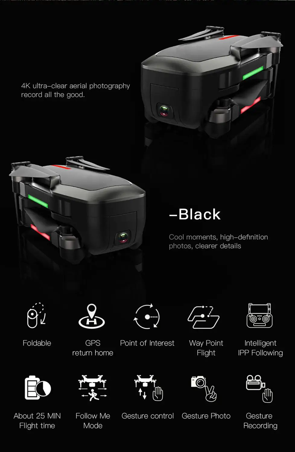 Бесщеточный gps дрон W10 5G Wi Fi FPV Радиоуправляемый Дрон с камерой 4K Ultra HD складной