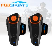 Fodsports 2 шт. BT-S2 мотоциклетный шлем Интерком мотоцикл беспроводной гарнитуры Bluetooth 100% Водонепроницаемый BT переговорные с FM