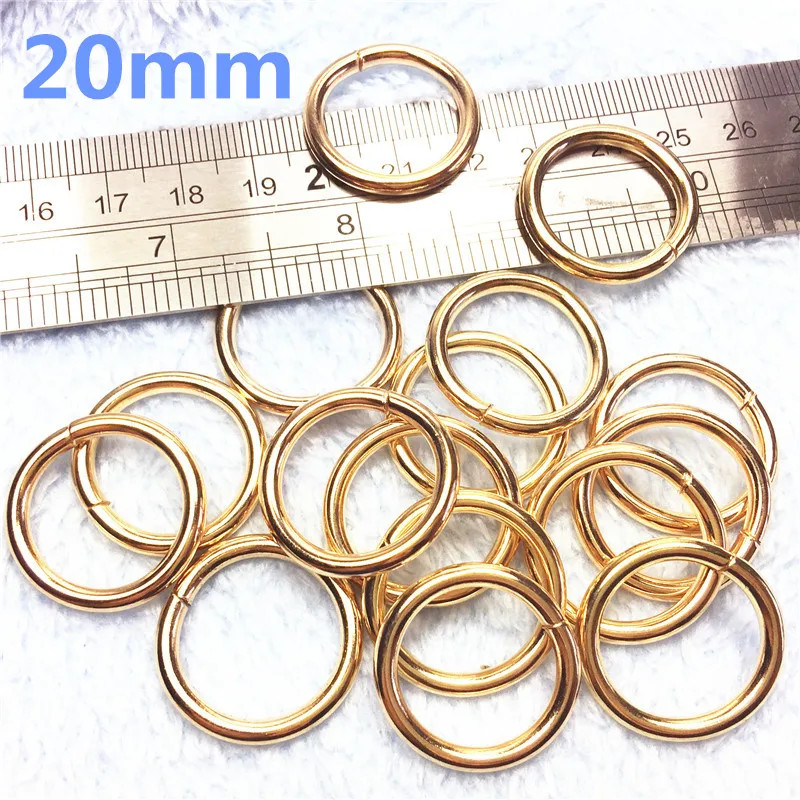 6-20mm  Rose Gold Gold Circle O Ring Connection Alloy Metal Shoes Bags Belt Buckles DIY Accessorie Wholesale