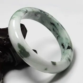 

01960 Certified Grade "A" Natural Green Jadeite Gems Bracelet Bangle