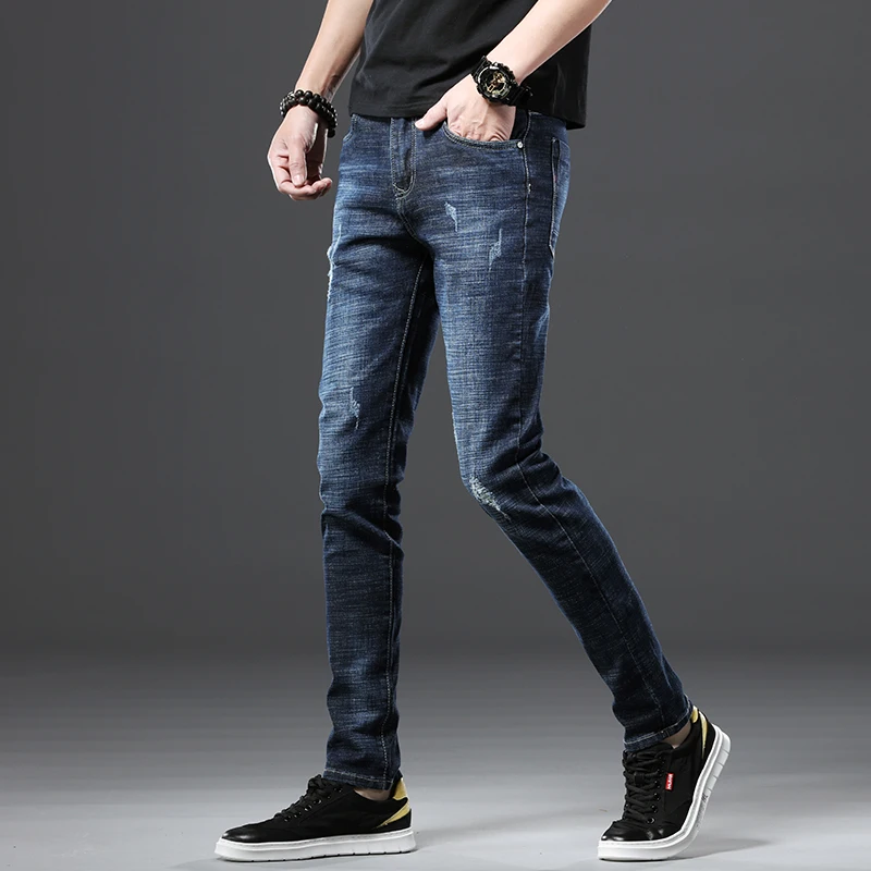 2022 New Spring Summer Cotton Jeans Men 