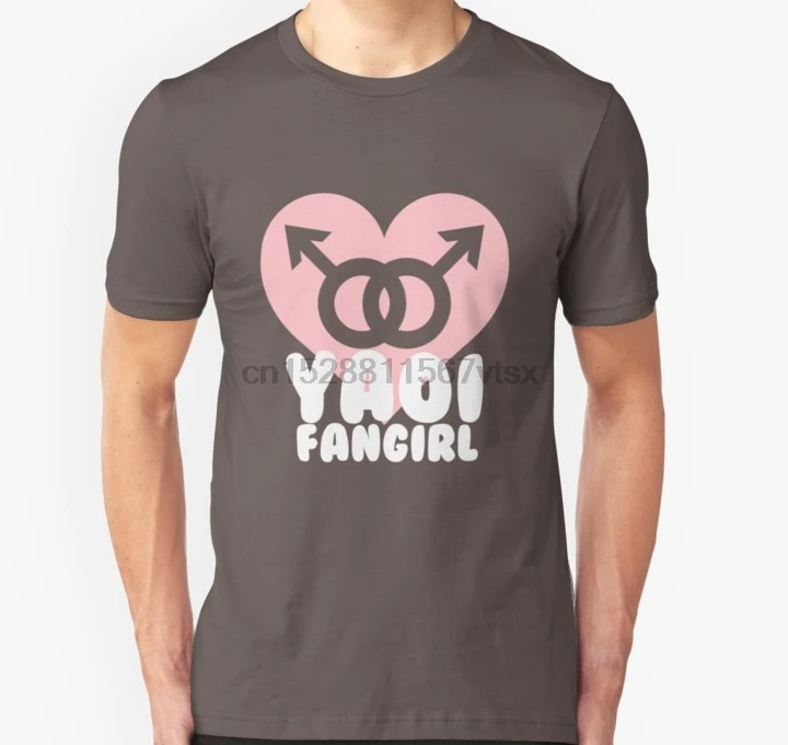 Мужская футболка с коротким рукавом Yaoi Fangirl! Унисекс Женская Топы|Футболки| |