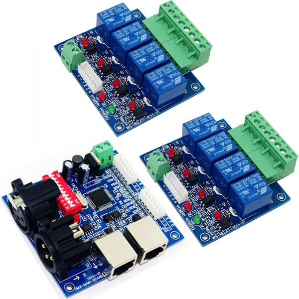 8CH DMX512 relay controller 8 channels relay decoder DC12V inputhave main board and relay baord