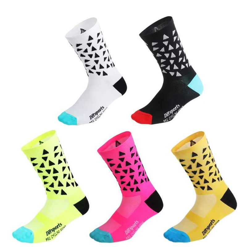 

High Quality Sport Socks 5 Color Unisex Tour de France Team Cycling Socks Riding Bike Socks Sports Runing Socks size 38-46