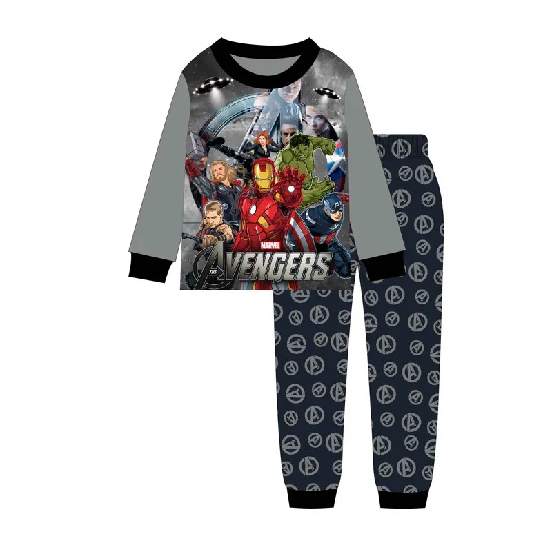 Wholesale Boys Grey Avengers Pajamas Sets 2019 Kids Cartoon Clothes Children Spring Pyjamas Sets