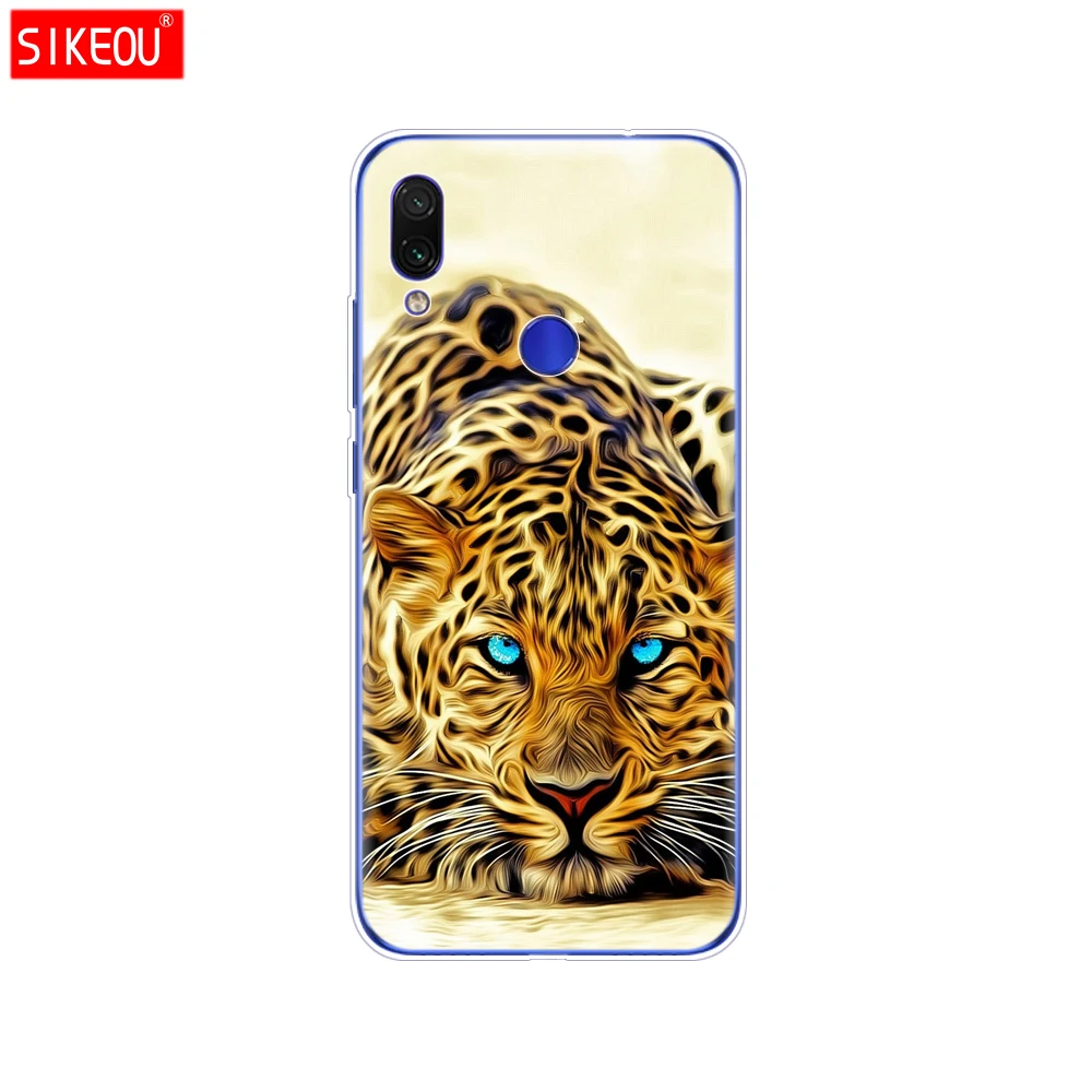 Силиконовый чехол для Xiaomi Redmi Note 7 pro с рисунком волка тигра Льва леопарда медведя