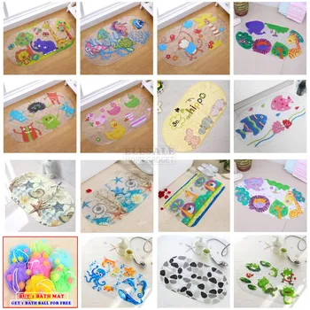New 38cm*69cm Cute Cartoon Anti-Slip PVC Bath Mats 1