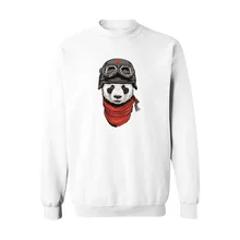 Panda in China Cartoon Sweatshirt Outerwear for Girls in Cute White Hoodies Woman Sweatshirts Spring Autumn Hoody 4xl