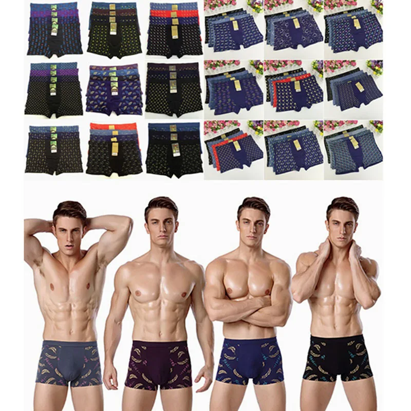 

2pcs 2XL-7XL Pls Choice 2-3 Bigger Size You Wear Underpants For Men Stretch Breatheble Four Feets Underwear Boxers Trunks Shorts