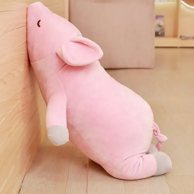 50-75 cm Big Size Pink Pig Plush Toys Cartoon Animals Toys Giant Pig Pillow Soft Cushion Zodiac Pig Doll Birthday Gift Kid Baby