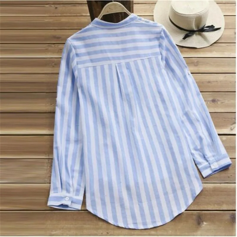 Summer Womens Striped Baggy Blouse Ladies Casual Loose Tunic Tops Size S-XL Summer Womens Striped Baggy Blouse Ladies Casual Loose Tunic Tops Size S-XL