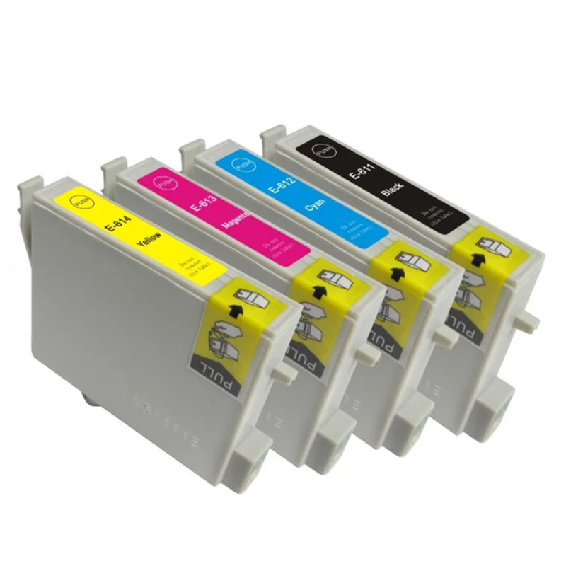 JIANYINGCHEN Совместимый картридж для Epson T0611 T0612 T0613 T0614 Stylus D68 D88 DX3800 DX3850 (4