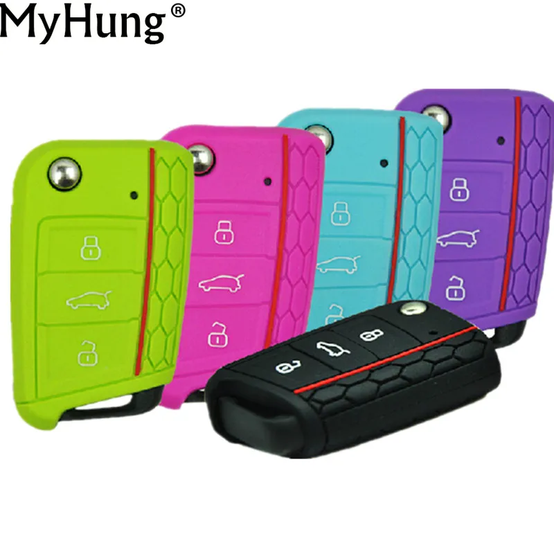 Car-Accessories-Key-Case-Key-Bag-Key-Cover-For-Volkswagen-VW-Golf-7-mk7-Skoda-Octavia