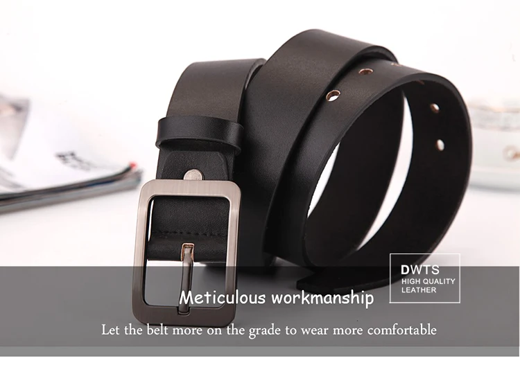 [DWTS]Men Belt Male High Quality Leather Belt Men Leather Pin Buckle Fancy Fashion Luxury Vintage Jeans Designer Free Shipping snap belt