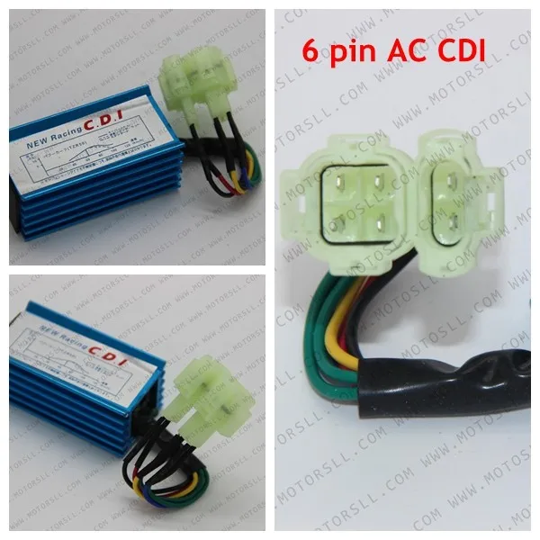 CDI 6 Pin гонки переменного тока Коробка из нержавеющей стали квадратный разъем для