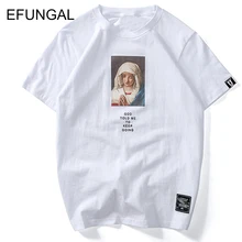 EFUNGAL, летние футболки, уличная одежда, Mary, с принтом, короткий рукав, футболка для мужчин и женщин, повседневная, хлопок, хип-хоп, топы, Swag Hawaii, футболки FD96