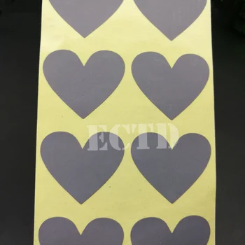 

60pcs Scratch Off Stickers 30x35mm Silver Color Heart Shape For Games Wedding Party Tickets Promotional Games Favors