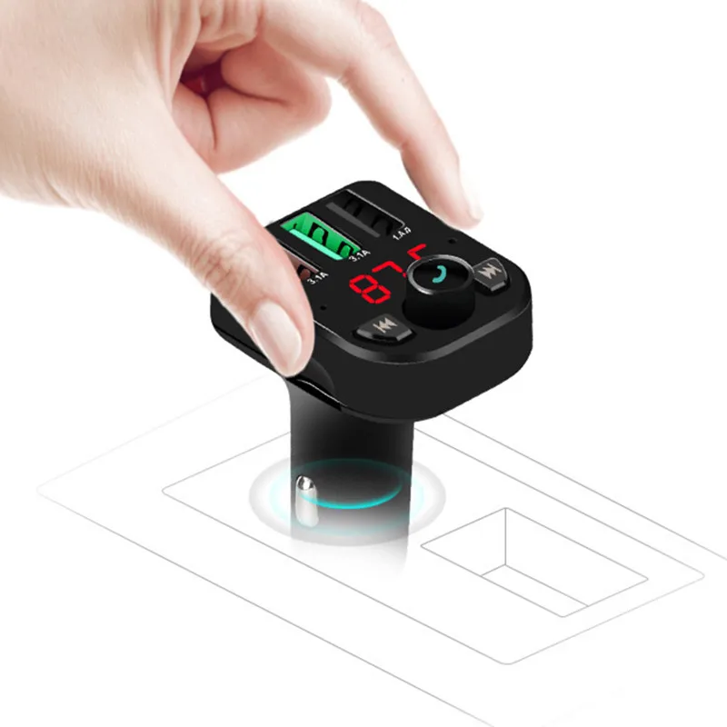 Автомобильный MP3 Bluetooth U диск Smart Язык музыкальный плеер автомобильное зарядное устройство и системой «Хендс-фри» для быстрой зарядки электронных сигарет, свободные руки, FM передатчик, автомобильный Стайлинг