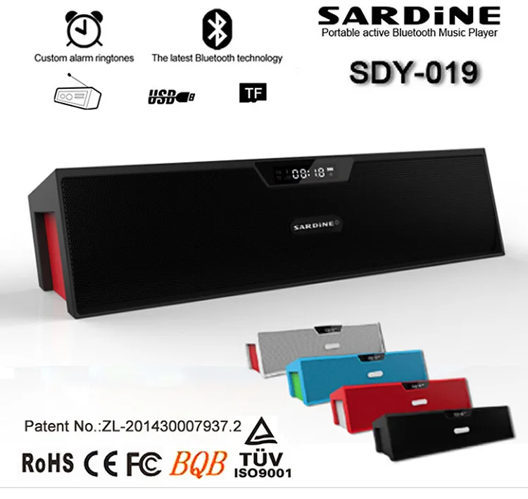 

Original Sardine SDY019 wireless Bluetooth HIFI Portable Speaker 10w USB Amplifier Stereo Sound Box with mic FM Radio retail-box