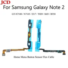 JCD для samsung Galaxy Note 2 II N7100 GT-N7100 N7105 I317 T889 сенсор клавиатуры сенсорный сигнал «домой» Кнопка меню свет гибкий кабель