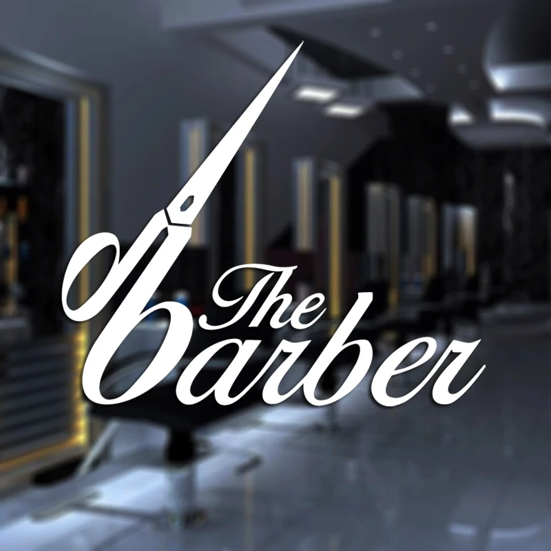 

Man Barber Shop Sticker Name Time Chop Bread Decal Haircut Shavers Posters Vinyl Wall Art Decals Windows Decoration Mural Mb057