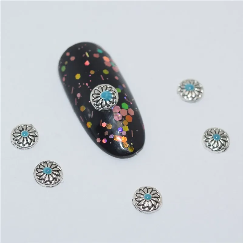 

10psc New Rhinestone Blue pearls 3D Nail Art Decorations,Alloy Nail Charms,Nails Rhinestones Nail Supplies #576